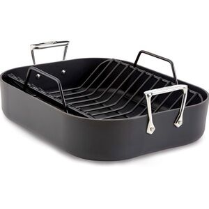 All-Clad Metal Crafted HA1 Hard Anodized Nonstick Roaster and Nonstick Rack